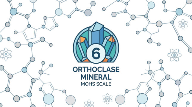Vector Orthoclase Mineral Symbol - Mohs Scale Illustration