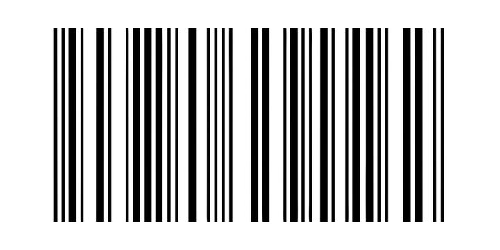 Standard 1d Barcode On White Background Vertical Black Lines
