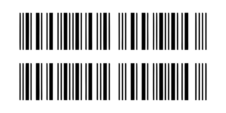 Barcode Silhouette On White Background Standard One Dimensional Code