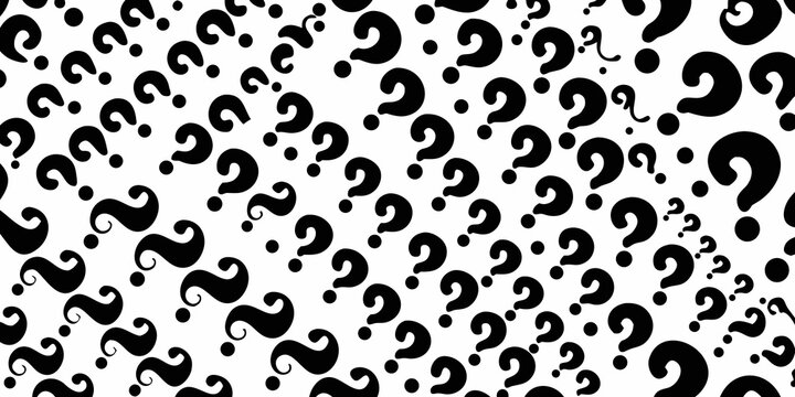 Question Mark Pattern A Repeating Black And White Vector Design