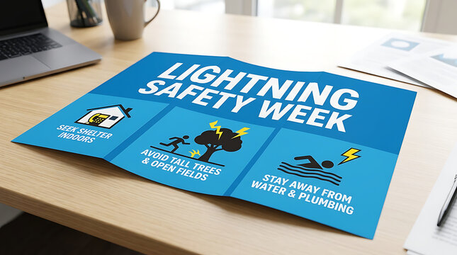 Lightning Safety Week Brochure Offering Essential Outdoor and Indoor Protection Guidelines