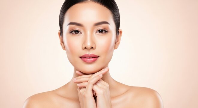 A woman with her hands on her chin and a thoughtful expression