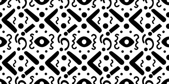 Question Mark Pattern A Repeating Black And White Vector Design