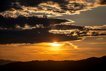 Zachód słońca, Beskid Sądecki. © Maciej G. Szling