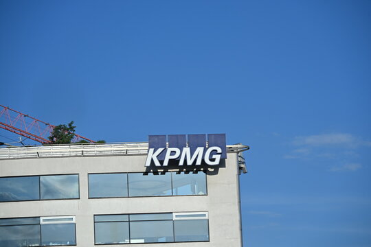 KPMG Logo on an Office Building Facade