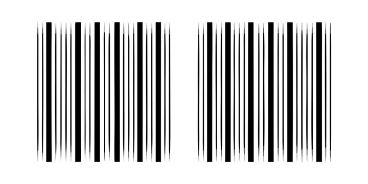 Two Standard 1d Barcodes On A White Background