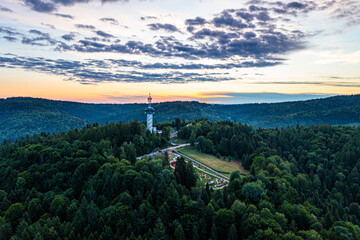Góra parkowa wieża widokowa, wiosna, Małopolska, Sądeckie, EU © Maciej G. Szling