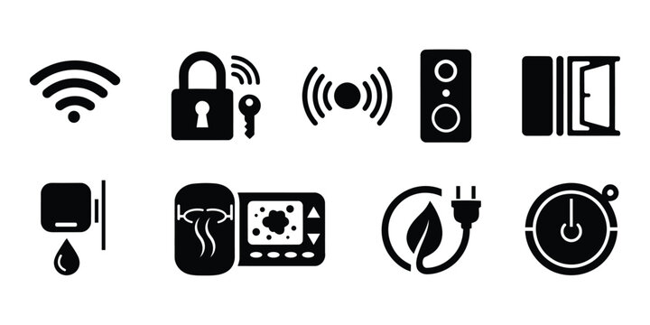 Smart home automation icons