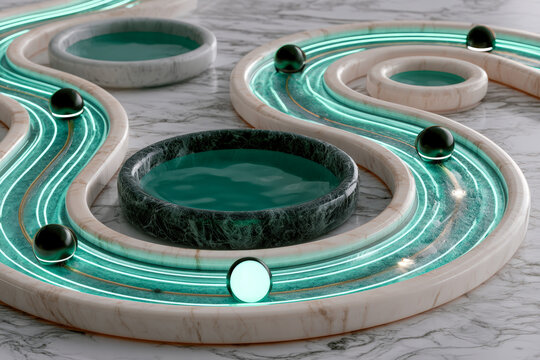 Circular smart infrastructure model for technology, navigation, and urban planning
