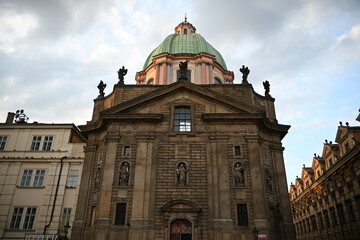 Obraz premium Decorated Tower Facade at Charles Bridge in Prague