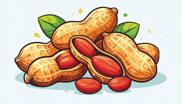 A pile of peanuts with shells.