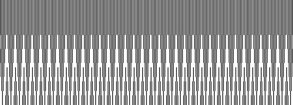 Horizontal vector halftone background distribution of downward cascading elements. Black and white mesh with particle fading effect. Gradient transition lattice. Abstract technological smoth