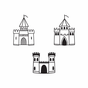 Castle Line Art Vector