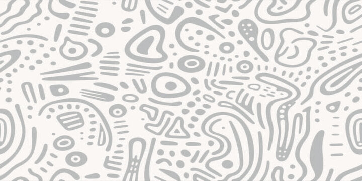 Modern ethnic tribal style repeating pattern texture in light grey and white