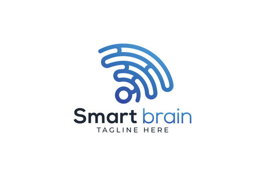 Smart Brain. brain icon template
