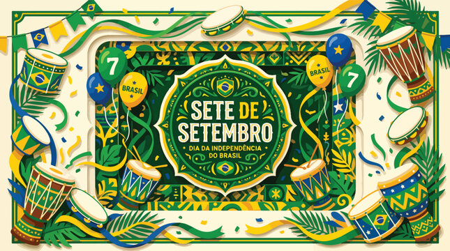 Brazilian Carnival festive decorative banner.