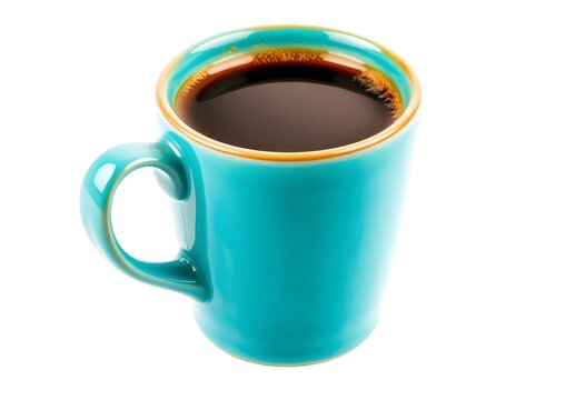 A teal coffee mug filled with dark brown liquid on a table with meta-llama llama-4 maverick 17b 128e instruct