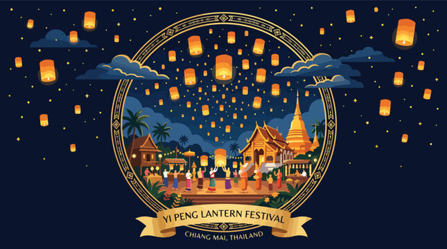 Floating Lanterns in the Night Sky.