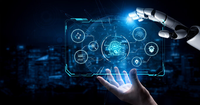 Smart AI command center concept for monitoring industry system, manufacturing reliability, services, cloud operations, AI security and uptime performance across a AI digital logs ecosystem. Corpus