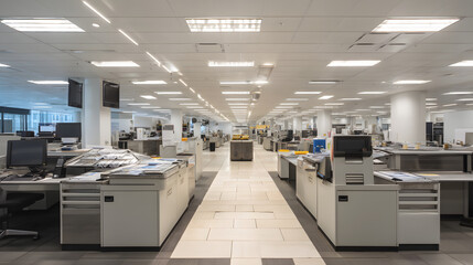 Obraz premium Empty Business Mail Processing Center