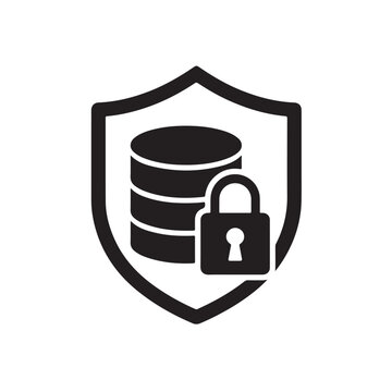Secure database protection concept featuring encrypted data storage, cybersecurity shielding, and information security for modern digital infrastructure and enterprise systems.