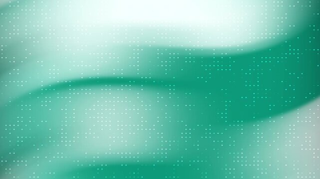 Abstract white teal gradient background digital with wavy layers, light gradient grid, and dot design. Suitable for tech presentations, digital art projects, and website backgrounds.