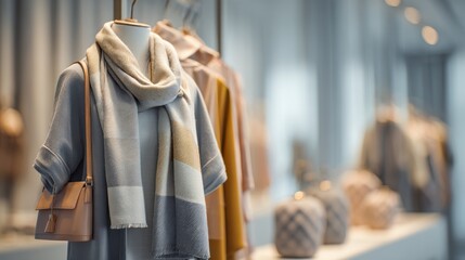 Fototapeta premium Fashion apparel display in a storefront