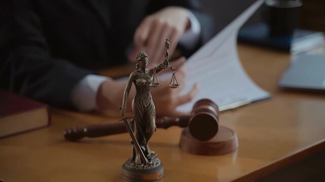 Person hands. lawyer or judge with documents papers for legal advice, testimonial statements at office desk. employee attorney with paperwork for lawsuit, regulations. case notes at law firm. Justice