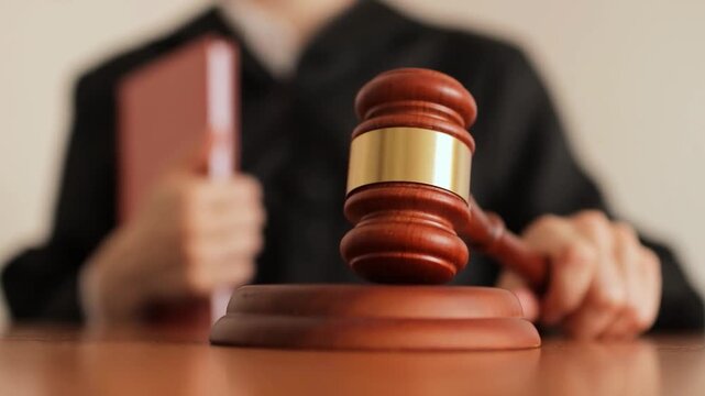 man Male judge law authority using gavel. wooden hammer to sentence in court. accuse guilty. proclamation. passes judgement. hitting table to get attention. punctuate rulings. final decision. lawyer