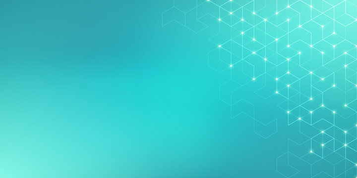 Graphic design element with abstract geometric background of simple hexagon pattern