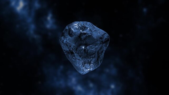 Asteroid Space Rock Burning Up as a Fireball as It Enters the Modern Earth's Atmosphere with Earth's Energy Shield Protection. Used for Space, Science Fiction, or Explosion Concepts.