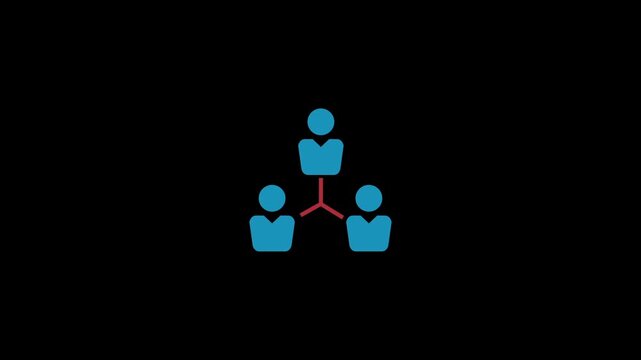 Business Team Management, Network Structures icon isolated