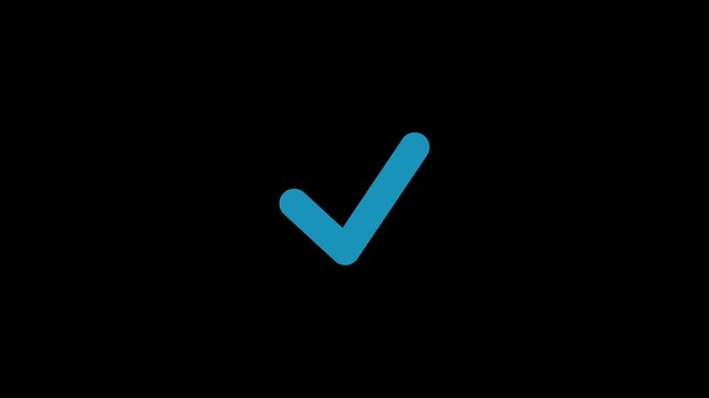 Check mark icon isolated on an alpha channel background 