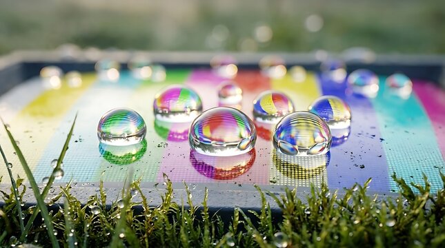 easter eggs on grass