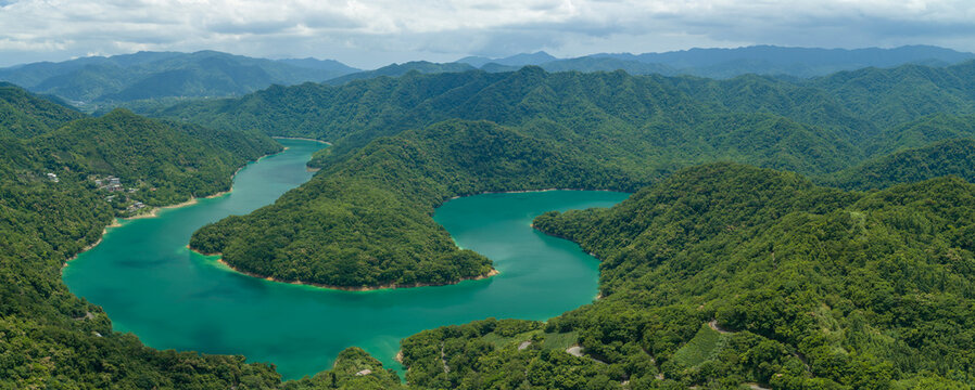 Aerial View from  Feitsui Reservoir in Taiwan