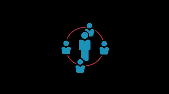 Corporate team member teamwork icon isolated on an alpha channel background 