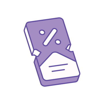 Voucher icon clean and modern vector illustration