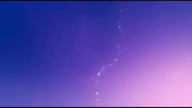 The sequence of images captures a visual representation of a celestial or atmospheric phenomenon against a twilight or dawn sky