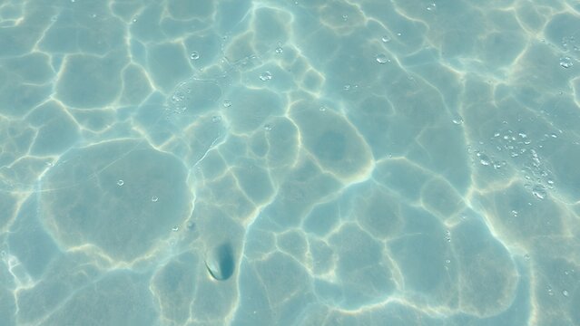 blue water in the pool