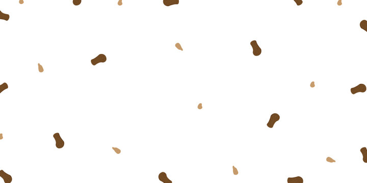 Seamless pattern of peanuts on white background for snack food packaging and digital paper