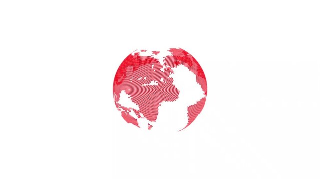 Hand drawn Earth spinning. Loop ready hand drawn animation of Earth spinning. Cartoon Earth globe rotation Isolated on white background seamless loop. globe art. ecology and recycle concept