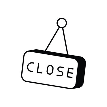 Closed icon clean and modern vector illustration