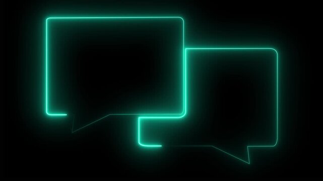 q and a question and answer animated session icon neon 4k screen Animated. Question and Answer the letters Q and A. Speech bubbles with Question and Answer icon isolated on black background. 4k video