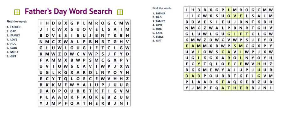 Word seek puzzle sheet printable educational word finding activity for students