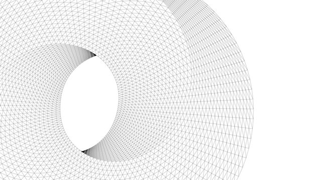 Architectural drawing. Geometric background 3d