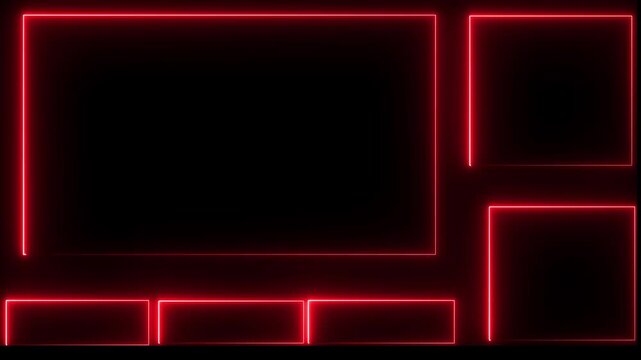 Intermission Stream Overlay Animated, Neon Sign looping facecam and chat for live streaming ,Frame border HUD element. HUD viewfinder. Intermission Stream Overlay Animation.