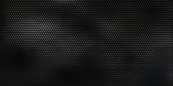 Abstract dark gray and black background with a subtle halftone dot pattern and soft light gradients.