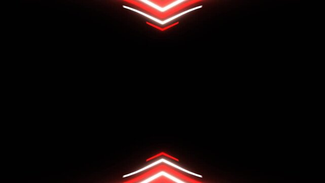 Red and White Abstract Neon Lines Show Background VJ Loop in 4K