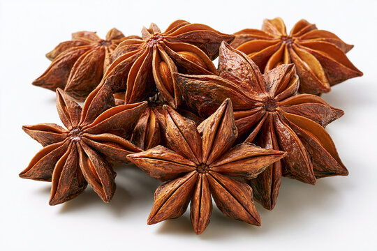 Star Anise Spice isolated on white background