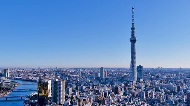 東京スカイツリーの空撮
